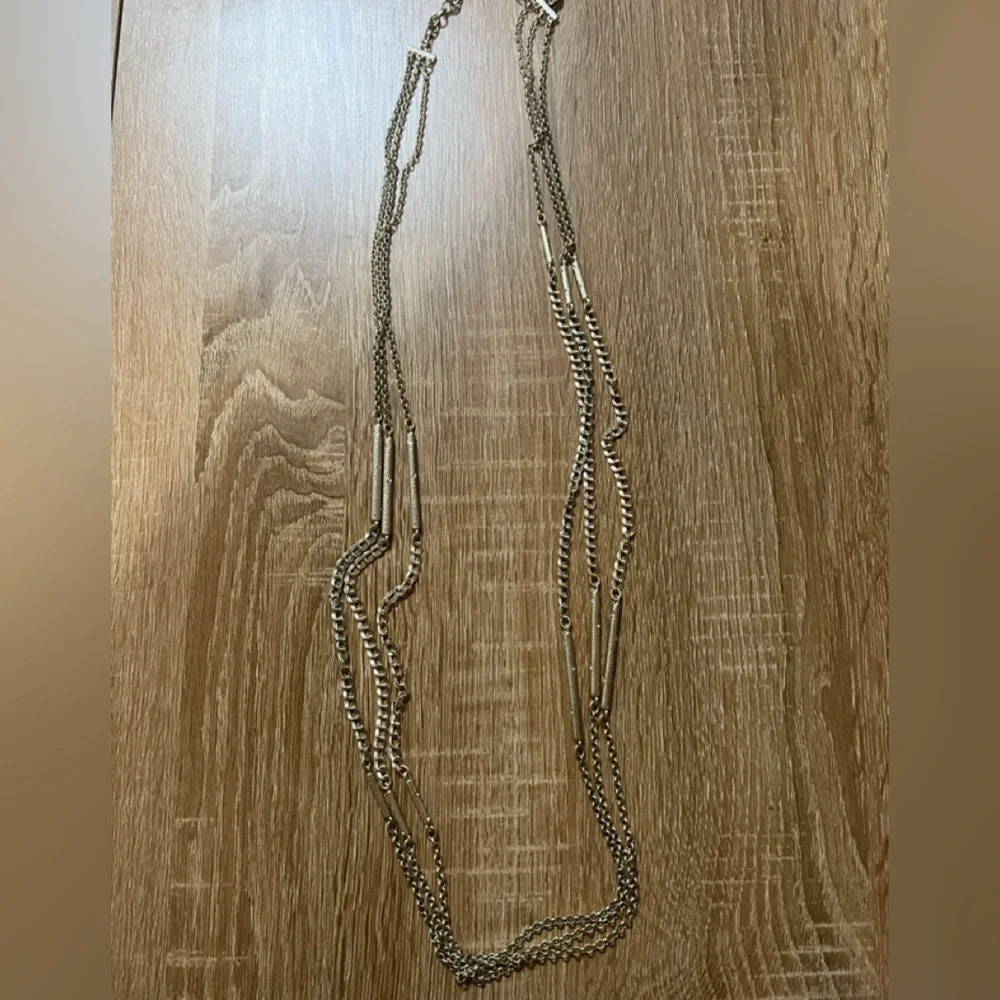 Three strand gold tone necklace chicos necklace